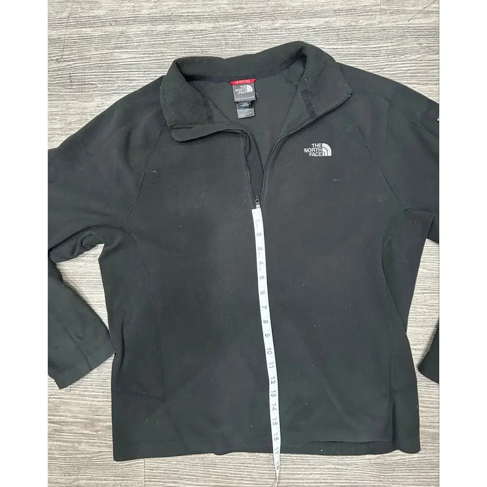 The North Face 1/4 Zip Fleece Pullover Jacket Men Large Black FlashDry Outdoor L